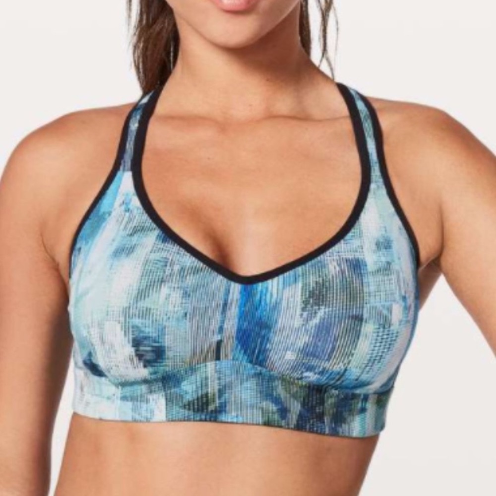 Lululemon athletica Sun Dazed Multi Blue Sports Bra